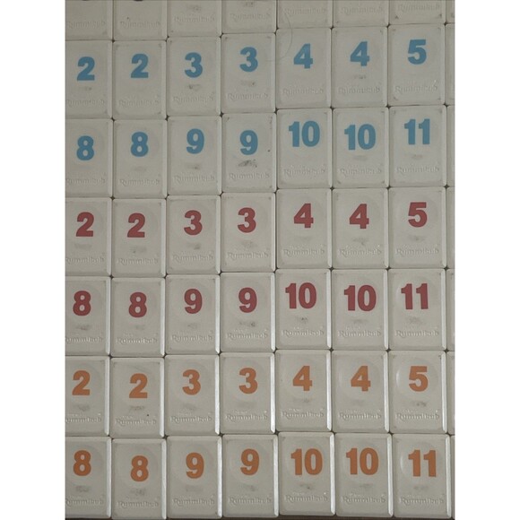 Rummikub Complete 106 Tile Set Rummy-O 1998 Rummy Cube - Picture 6 of 8